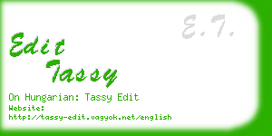 edit tassy business card